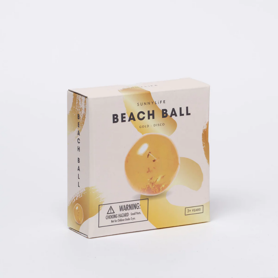 Sunnylife Inflatable Beach Ball Disco Gold S3PIBBGO