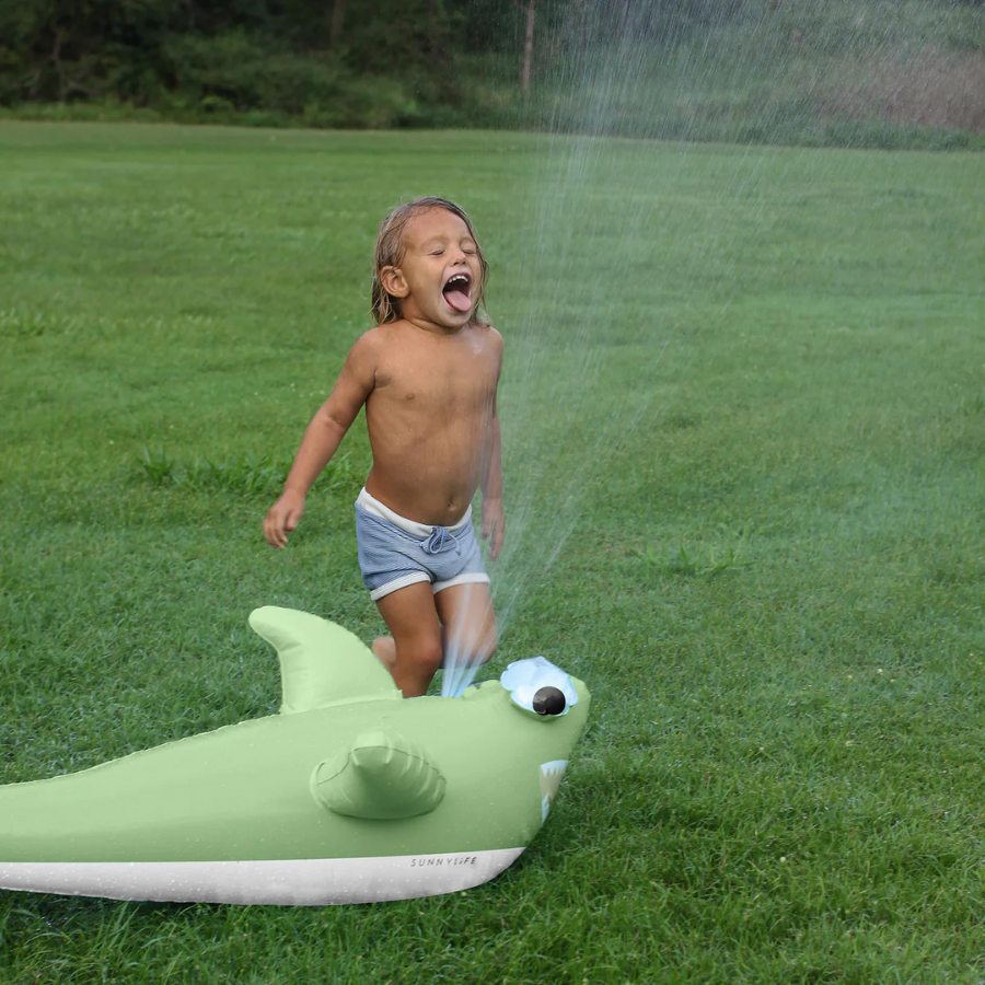 Sunnylife Inflatable Sprinkler Shark Tribe Khaki S3PSPRST