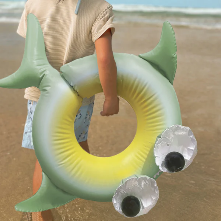 Sunnylife Kiddy Pool Ring Shark Tribe Khaki S3LKPOST