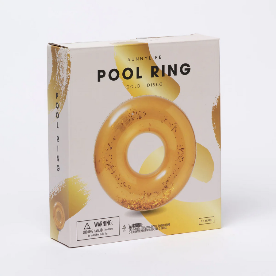 Sunnylife Pool Ring Disco Gold S3LPOLGO
