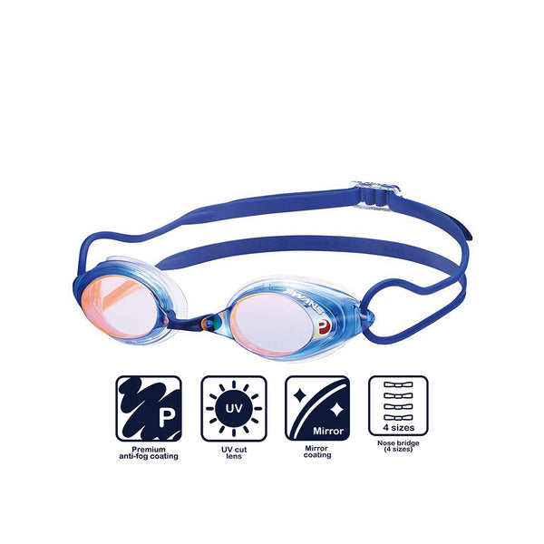 Swans SRX-M PAF Racing Mirror Goggles - Blue/ Orange (BLOR 814)