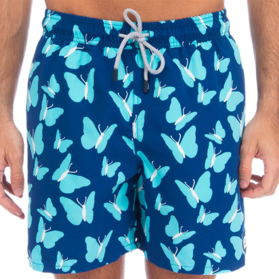 Tom & Teddy Mens Butterfly Swim Shorts BTRTR- Turquoise
