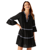 Tommy Bahama Embroidered Tier Dress SS500113- Standalone Covers Black