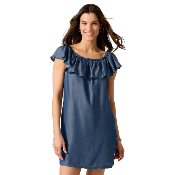 Tommy Bahama Off The Shoulder Dress TSW11814C - Stand Alone Covers Chambray