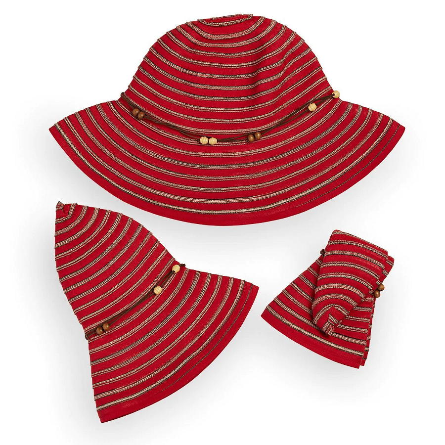 Wallaroo Hats Breton Womens Sun Hat BRE - Red