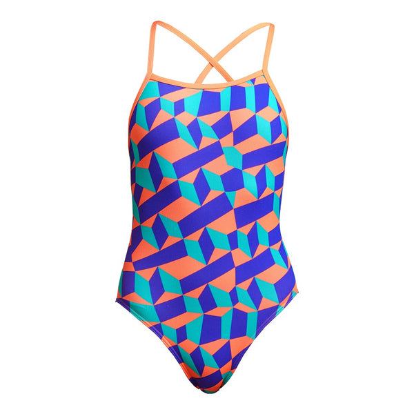 Funkita Girls Strapped In One Piece FS38G- Stacked Candy