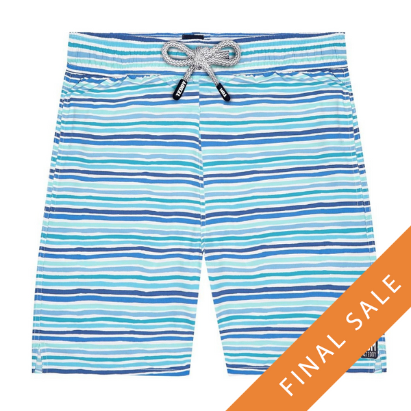 Tom & Teddy Stripe Men Swim Shorts STROC- Ocean