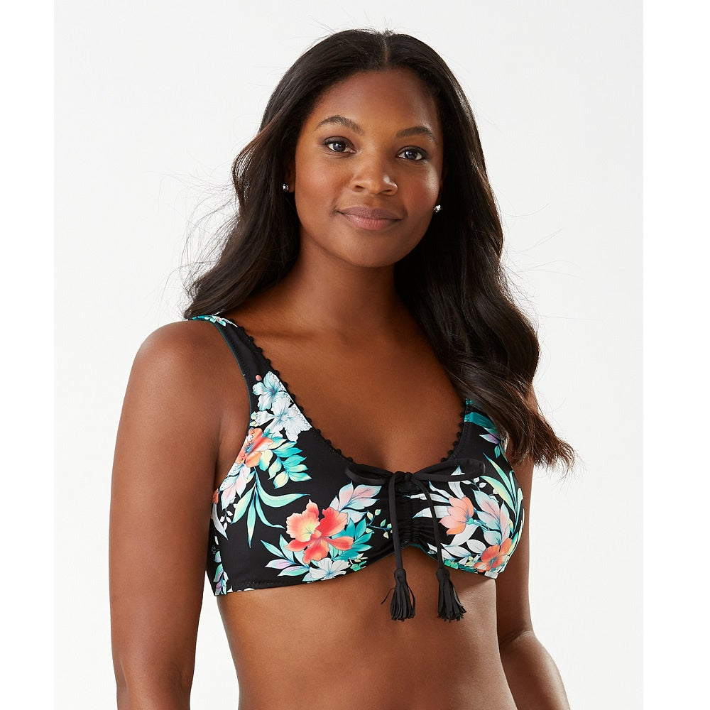 Tommy Bahama Reversible Ots Tie Front Bra TSW13004T- Floral Springs